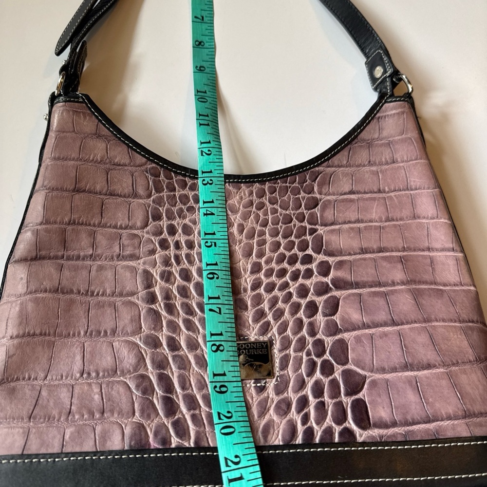 Dooney & Bourke Mauve/ purple Croc-Embossed Shoulder Bag - Picture 9 of 9